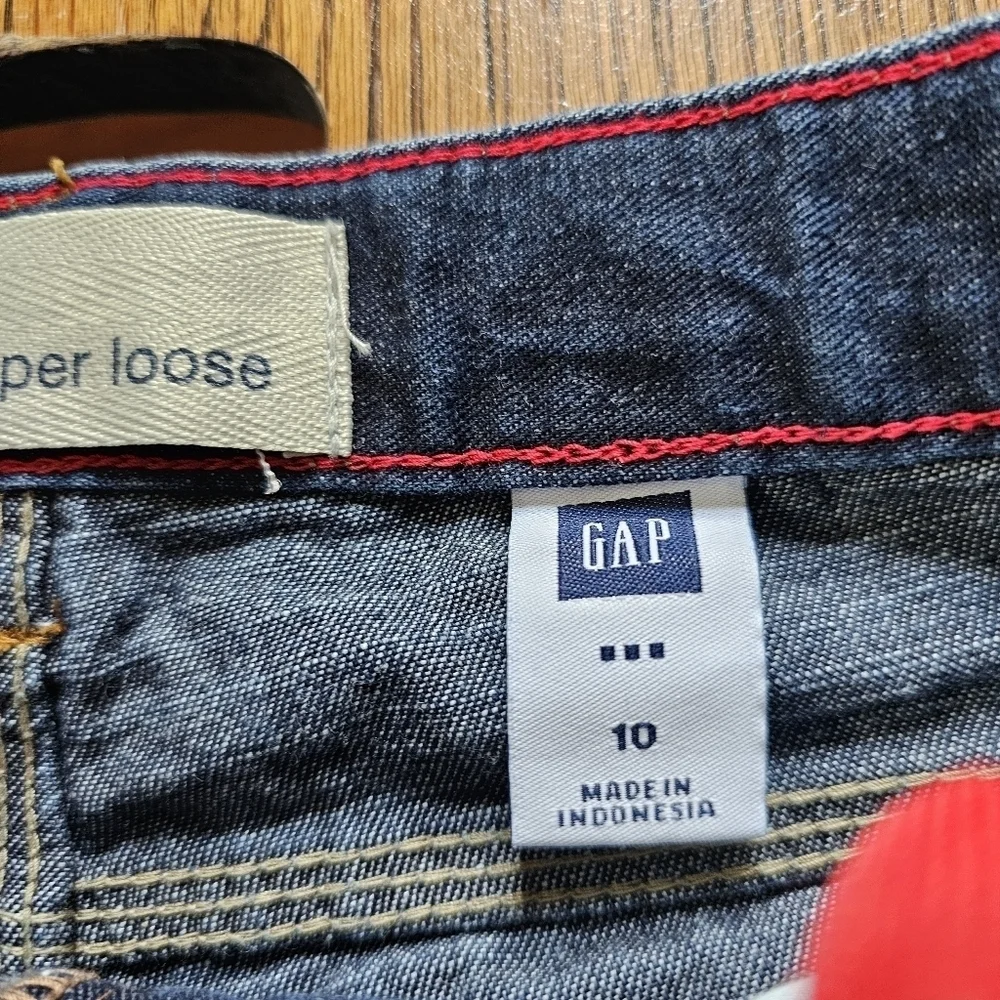Gap Super Loose Dark Wash Straight Cut Jeans Size Boy's 10